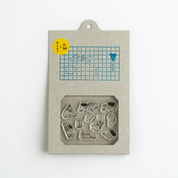 Necktie x Mizushima JIZAI Clear Stamp Techo Mori-age Tai Girl