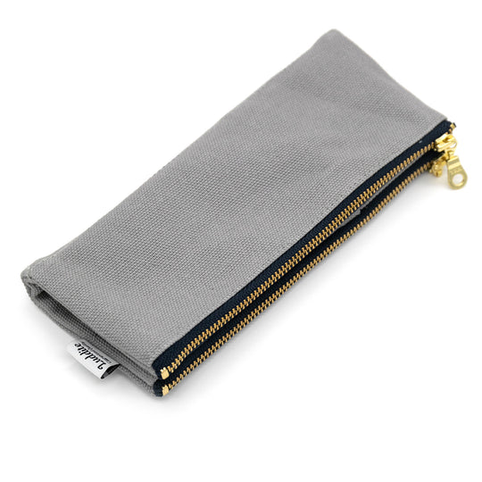 Luddite Canvas Pen/Pencil Case- Grey