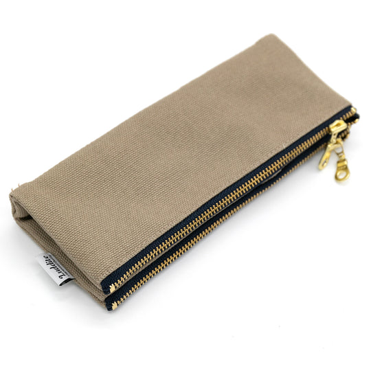 Luddite Canvas Pen/Pencil Case- Beige