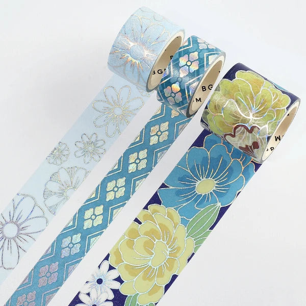 BGM Washi Tape Japanese Kimono Coloring/Azure