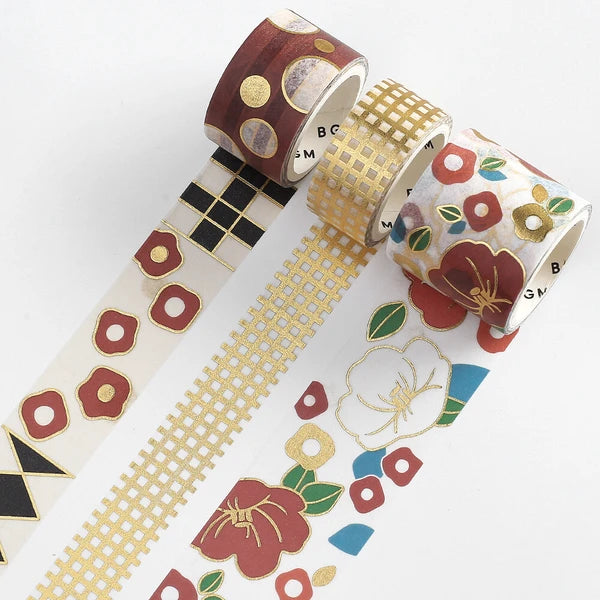 BGM Washi Tape Japanese Kimono Coloring/Camellia Color