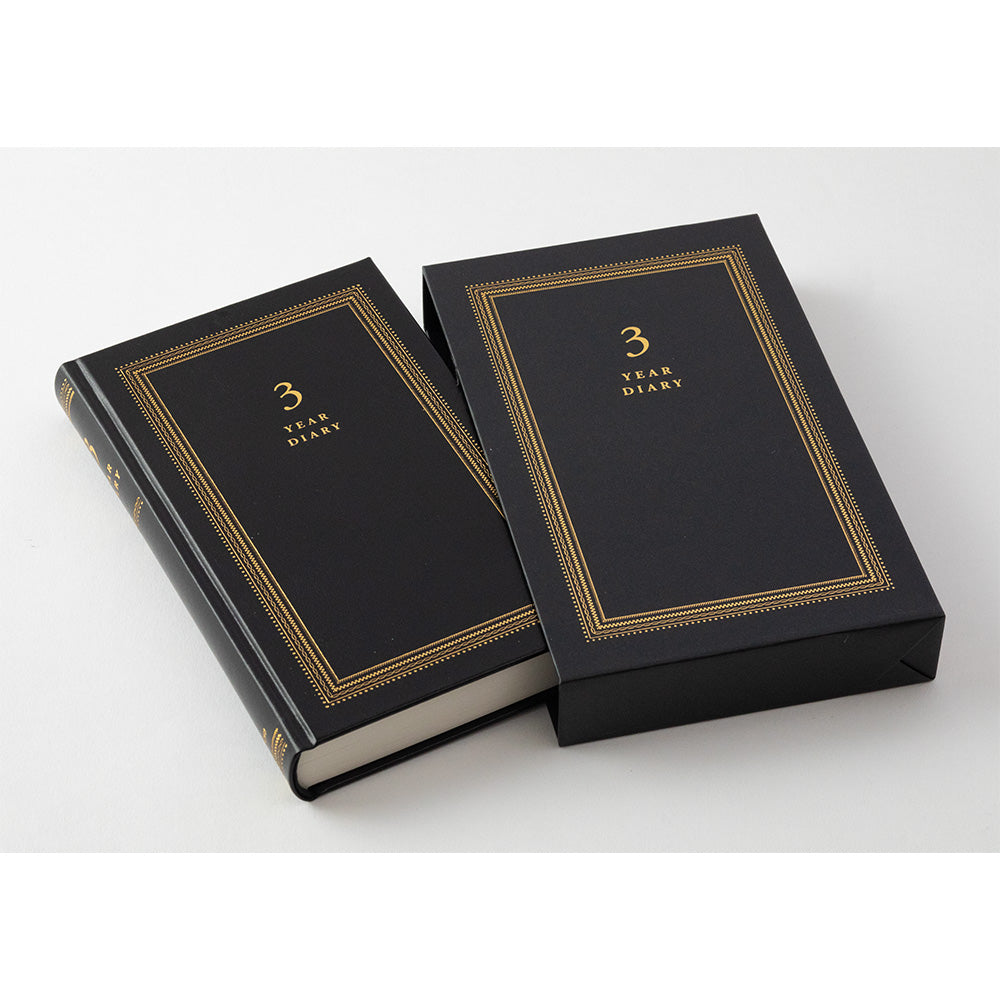3-Year Diary Recycled Leather Black