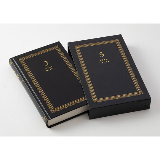 3-Year Diary Recycled Leather Black