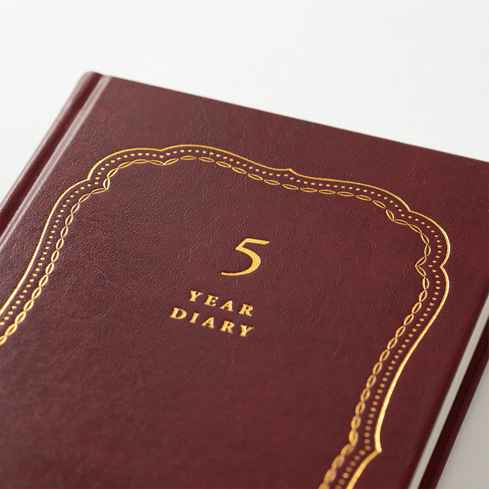 5-Year Diary Recycled Leather Red
