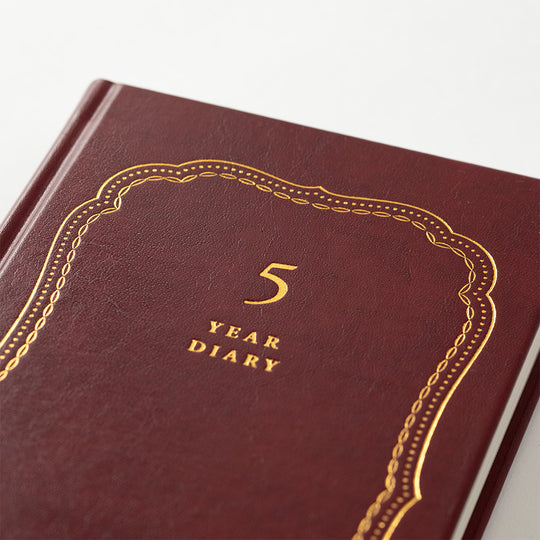 5-Year Diary Recycled Leather Red
