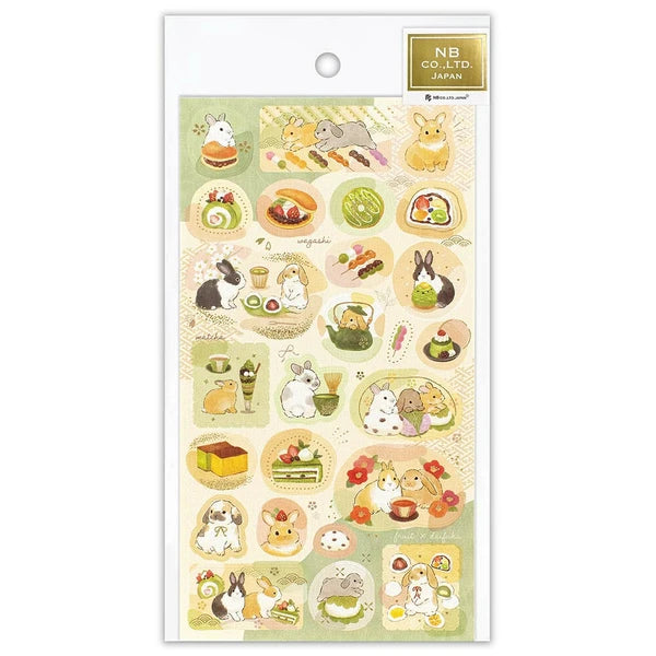 NB Co Stickers Large Rabbit And Japanese Sweets