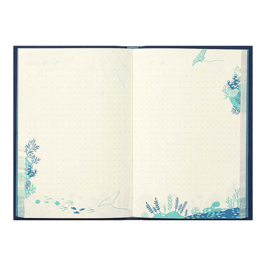 Diary with embroidered bookmark Whale shark