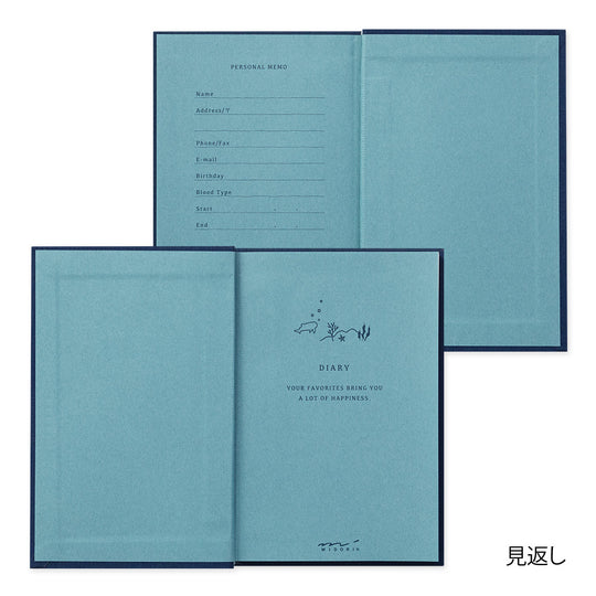 Diary with embroidered bookmark Whale shark