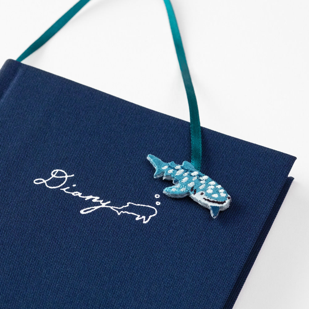 Diary with embroidered bookmark Whale shark