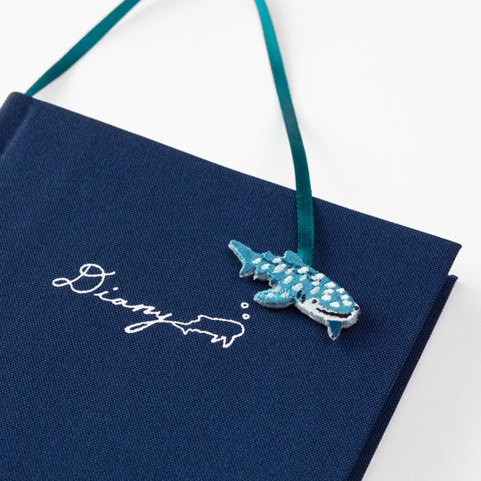Diary with embroidered bookmark Whale shark