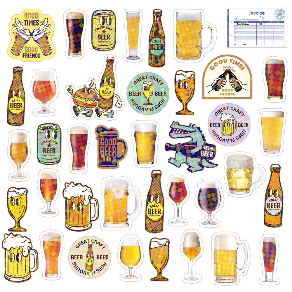 Haco Boxed Flake Stickers- Beer