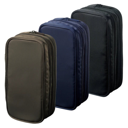 Lihit Lab Xcoa Double Pen Case - Black