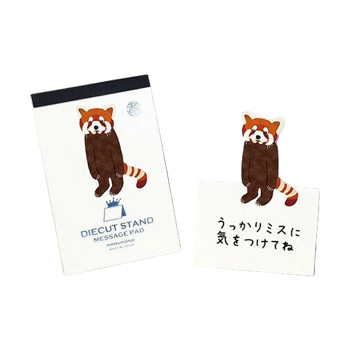 Diecut Stand Message Pad - Lesser Panda