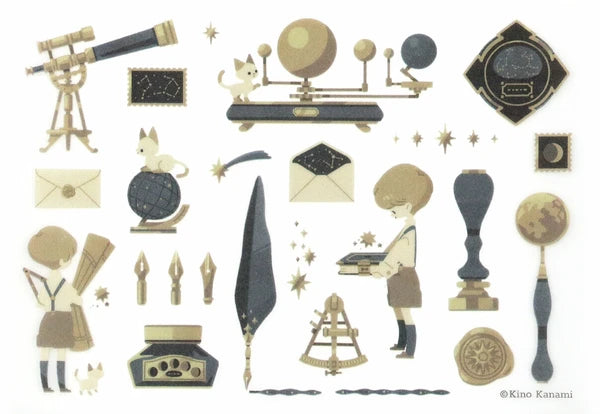 Irodo Fabric Transfer Stickers - Astronomical Observation Stationery