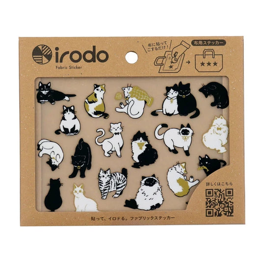 Irodo Fabric Transfer Stickers - Fashionable Cat