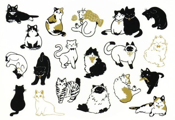 Irodo Fabric Transfer Stickers - Fashionable Cat