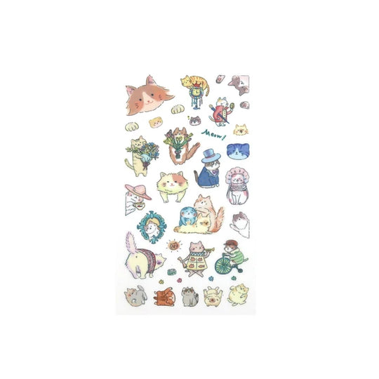 Irodo Paper Transfer Stickers - W Cat