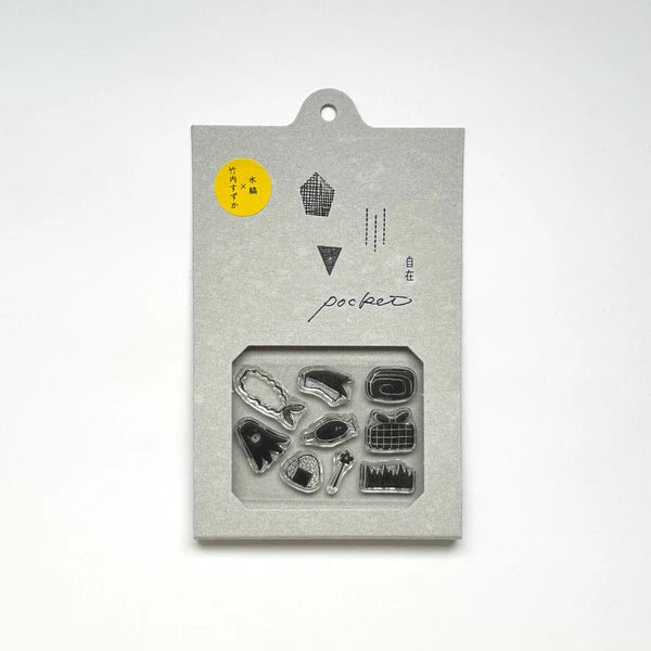 Suzuka Takeuchi × Mizushima JIZAI Clear Stamp POCKET OBENTO