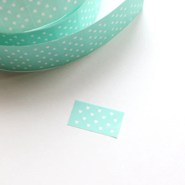 Label Heart Aqua
