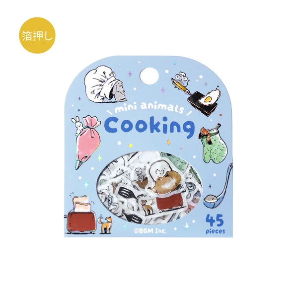 BGM Stickers Planner Animals Foil Stamped Mini Mini Animals/Cooking