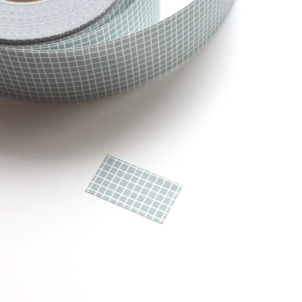 Label Yuru Grid Blue Gray