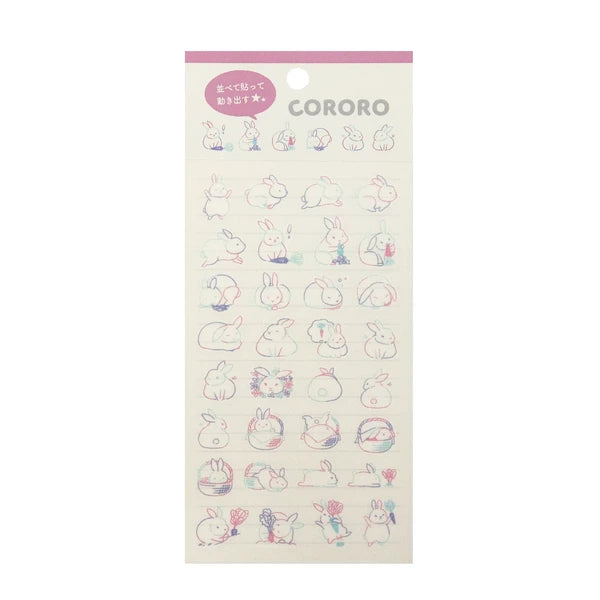 Irodo Planner Stickers Paper Transfer - CORO Rabbit