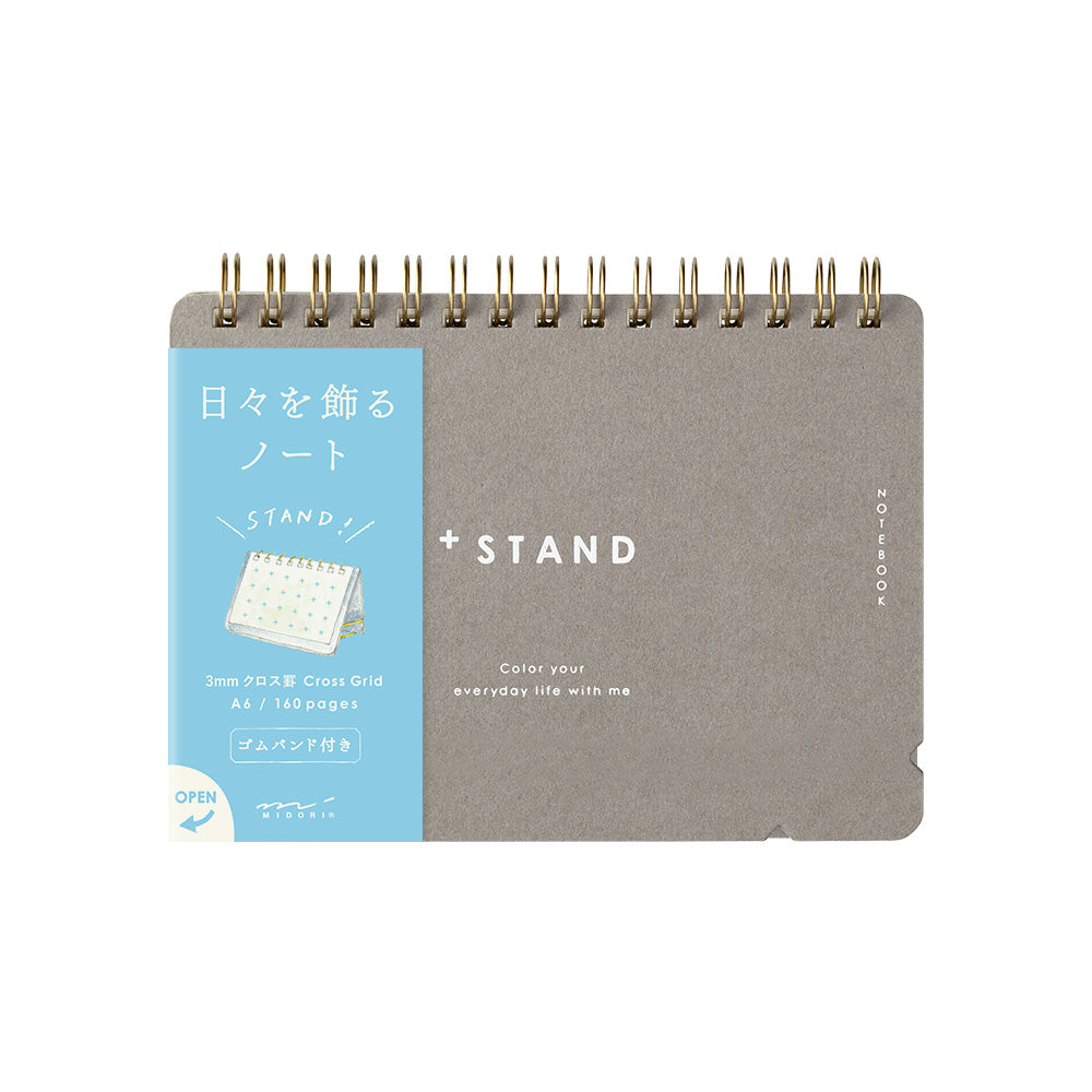 Midori Notebook <A6> +Stand Cross Dot Gridded