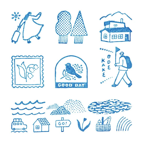 King Jim Stamp Clear Trip Set