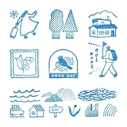 King Jim Stamp Clear Trip Set