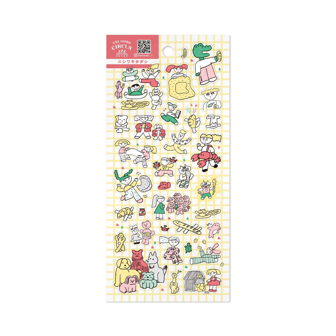 Frontier Creators Circus Transparent Sticker- Nishiwaki Tadashi