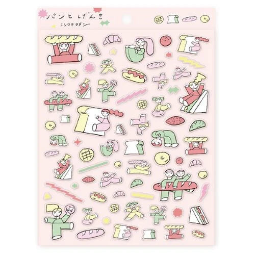 HYOGENSHA Stickers Seal - Bread and Genki Nishiwaki Tadashi