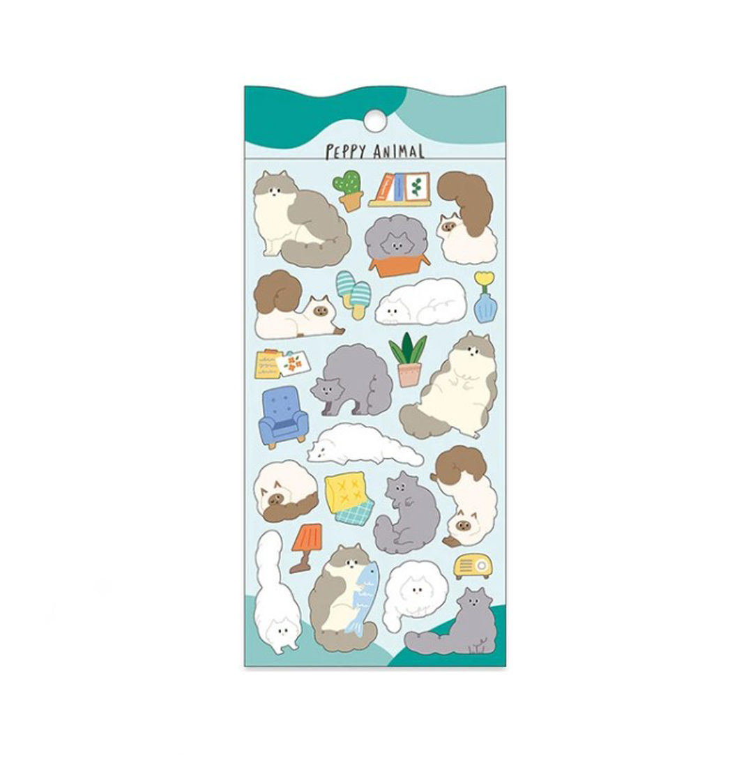 Mindwave Stickers Peppy Animal - Long-Haired Cat