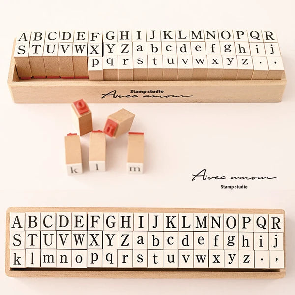 Stamp Studio Alphabet Stamp Upper And Lower Case Mincho Style
