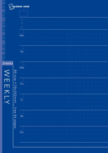 Raymay Fuji B5 Weekly Schedule Notebook - Blue