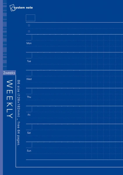 Raymay Fuji B6 Weekly Schedule Notebook - Blue