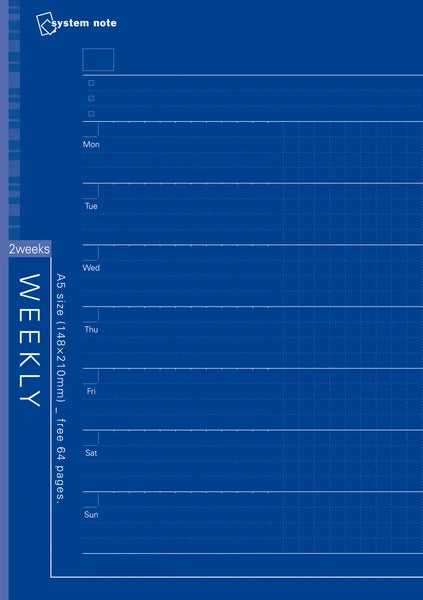 Raymay Fuji A5 Weekly Schedule Notebook - Blue