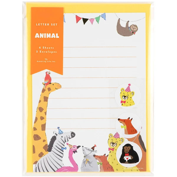 Greeting Life Letter Set- Animals