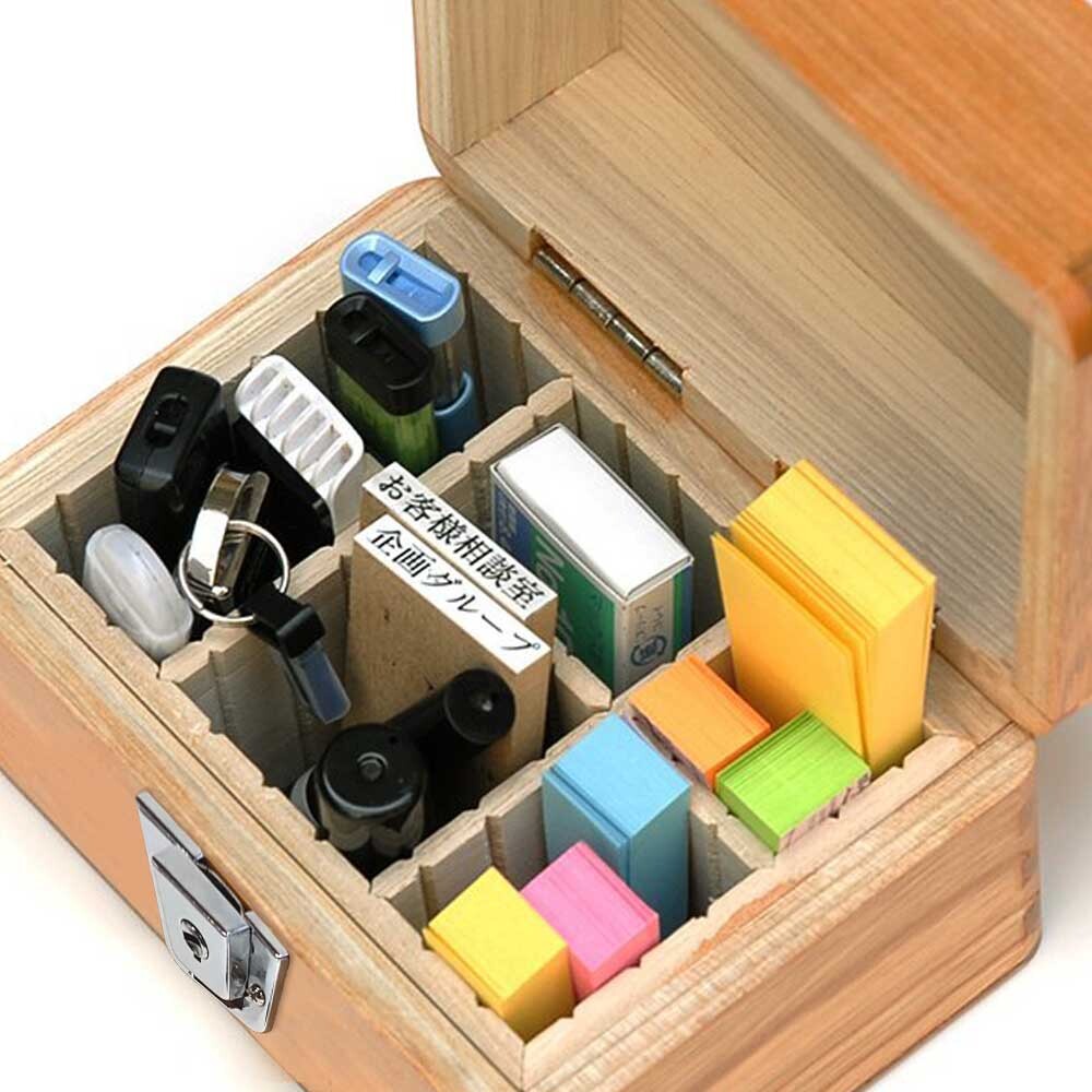 Collect Stamp Box with Lock- Wood