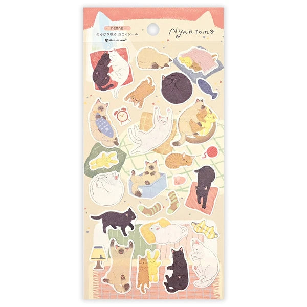 NB Co Stickers Large Kitten Bedtime