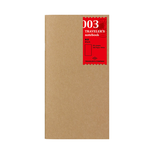 TRAVELER'S notebook 003 White Paper Refill - Regular