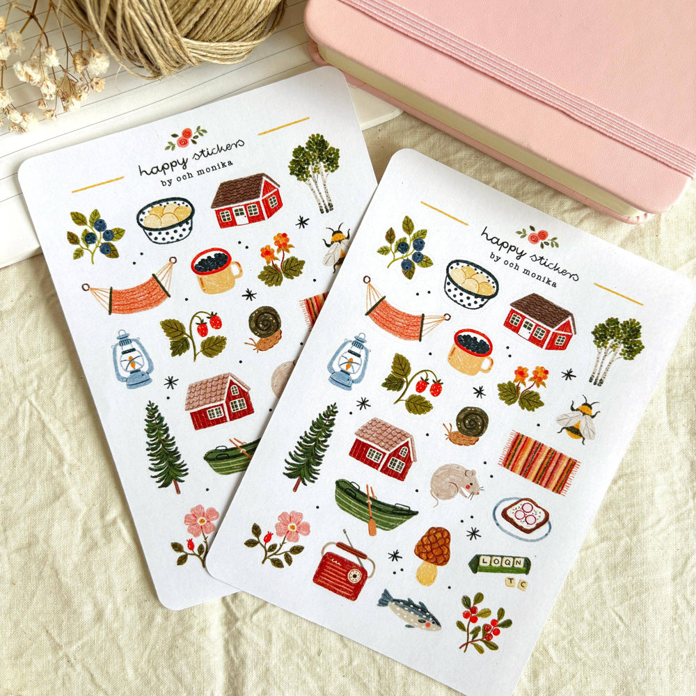 Summer Cottage - Planner & Journal Stickers | A6 Matte Paper