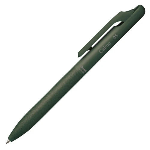 Pentel Calme Ballpoint Pen 0.5mm - Black Dark Green Barrel