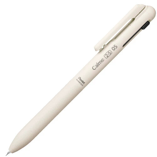 Pentel Calme 2 Colours Ballpoint Pen 0.5mm - Black Red Sharp Beige Barrel