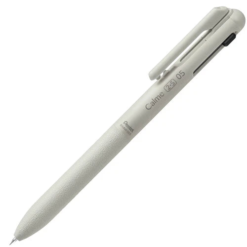 Pentel Calme 2 Colours Ballpoint Pen 0.5mm - Black Red Sharp Gray Barrel