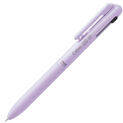 Pentel Calme 2 Colours Ballpoint Pen 0.7mm - Black Red Sharp Purple Barrel