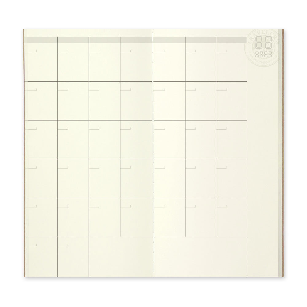 Traveler's Notebook 017 Free Monthly Diary Refill- Regular