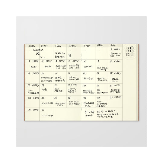 TRAVELER'S notebook 006 Perpetual Monthly Planner - Passport