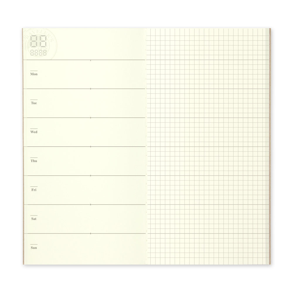 TRAVELER'S notebook 019 Free Weekly Diary + Grid Refill - Regular