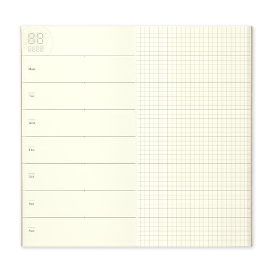 TRAVELER'S notebook 019 Free Weekly Diary + Grid Refill - Regular