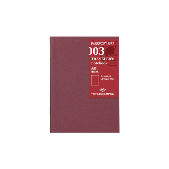 TRAVELER'S notebook 003 MD White Paper Refill - Passport